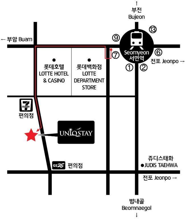 Uniqstay Пусан Экстерьер фото